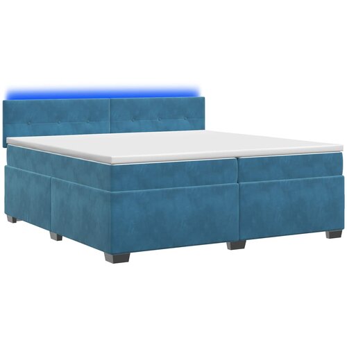  s box springom, madracem i LED-om Plava 200 x 200 cm Slike