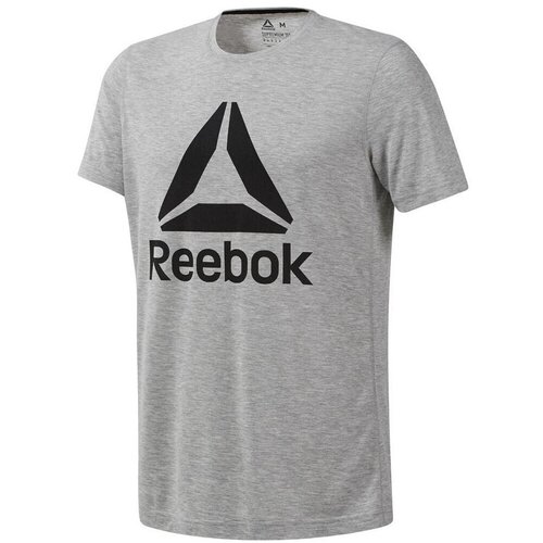 Reebok Majice s kratkimi rokavi Workout Supremium Siva Slike