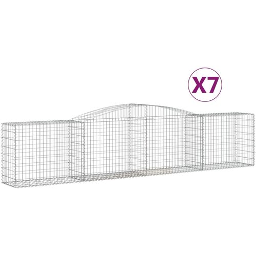  Lučne gabionske ko&amp;scaron;are 7 kom 400x50x80/100 cm pocinčano željezo Slike