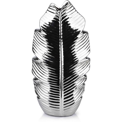 Mondex Srebrna Vazica Leaf 7,5X17Xh35Cm, (5000179639) Cene