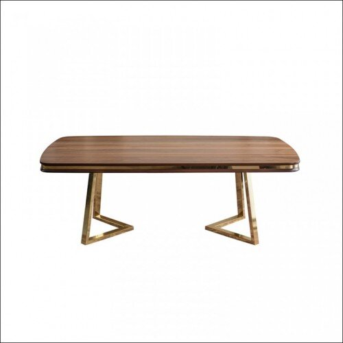 Klub sto lisabon mdf furnir orah/gold noge 800-504 Đ 800-504 Slike