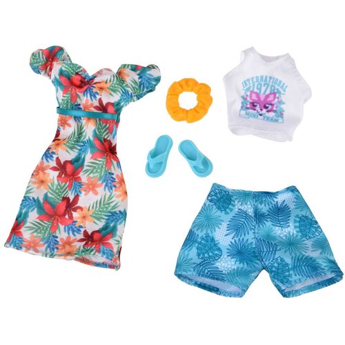  Set odjeće za lutku, blagdanski stil, haljina, dodaci ZA5706 Slike