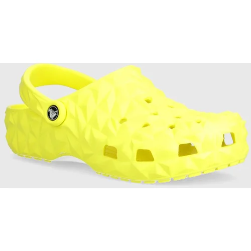 Crocs Natikači Classic Geometric Clog rumena barva, 209563