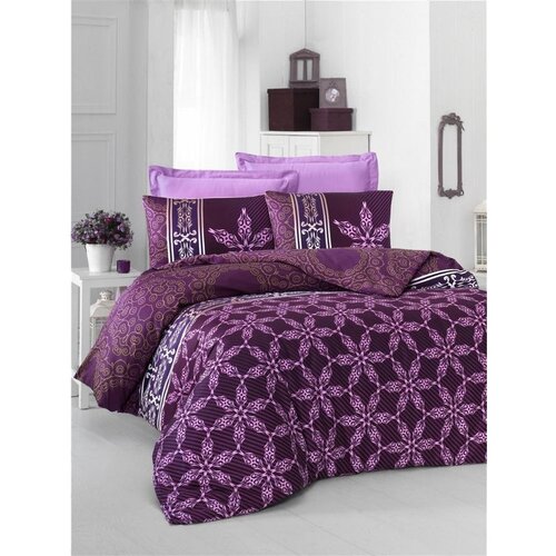  alisa - lilac lilacwhite satin single quilt cover set (de) Cene