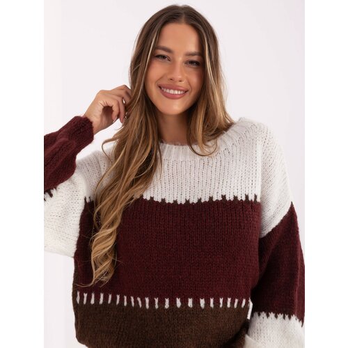 RUE PARIS Sweater-MI-SW-3181.22-burgundy Cijene