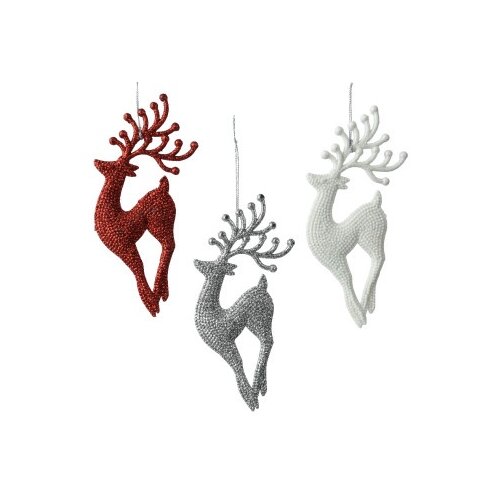 Dekordom novogodi&amp;scaron;nja dekoracija - hanging reindeer 17cm 516589 - assorted - kmg ( 043362 ) Slike