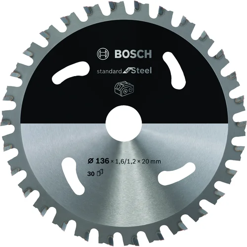 Bosch PROFESSIONAL list za krožno žago Standard for Steel, 136x20x1.6/1.2x30T, 2608837746