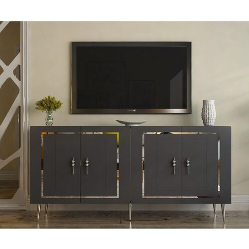 Hanah home Piero KB150 - Anthracite, Silver AnthraciteSilver Console Cene