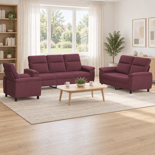 Set sofe 3 pcs Ljubičasta Tkanina Cene