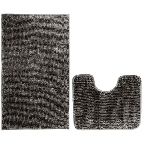 Restilo Temno sive kopalniške preproge v kompletu 2 ks za WC 80x50 cm Bati – Cene