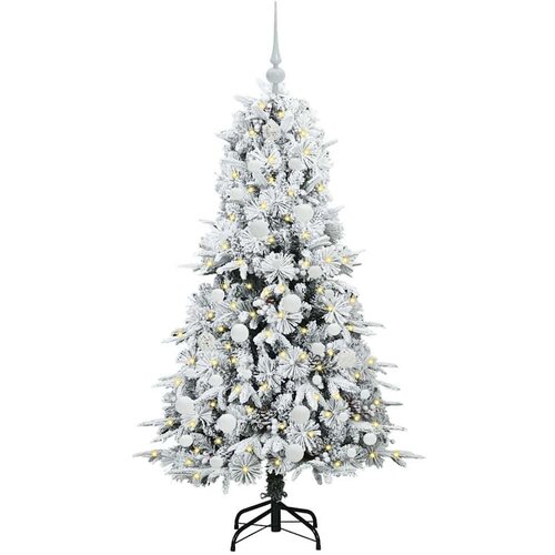 VidaXL Umjetno božićno drvce s nogom s stalakom Zelena 150 cm PE i PVC Slike
