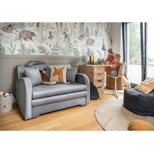 ELTAP Svijetlo siva bar&amp;scaron;unasti sklopiva sofa 130 cm Ario &amp;ndash; Slike