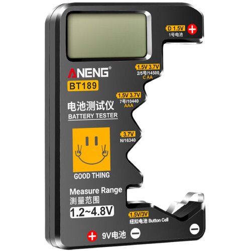  tester baterija (AA,AAA,C,D),9V,Li-Ion,dugmaste BT-189 Slike