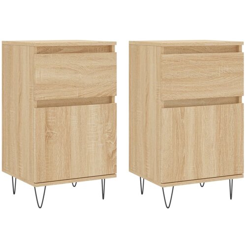 Maison Chic Komoda - Predalnik 2 kosa sonoma hrast 40x35x70 cm inženirski les, (21719370) Slike