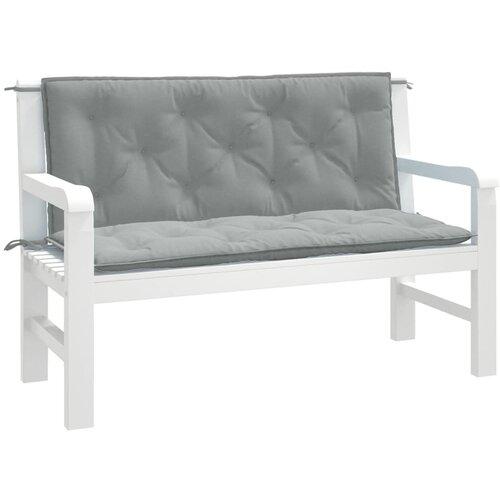  Jastuci za vrtnu klupu 2 kom svjetlosivi 120x50x7 cm tkanine Cene