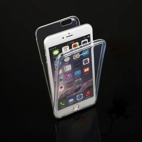  Silikonski ovitek spredaj + zadaj za iPhone 6 - prozoren