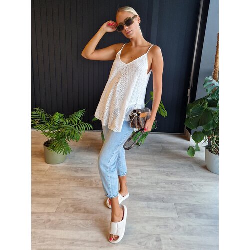 Edoti Women's boho style lace top SL Cene
