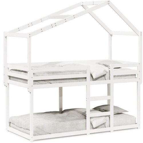 vidaXL Pograd s streho bel 90x200 cm trdna borovina Cene