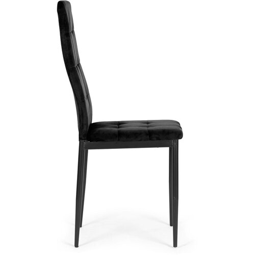  Set od 4 crne bar&amp;scaron;unaste stolice za blagovaonicu i dnevni boravak ModernHome Slike