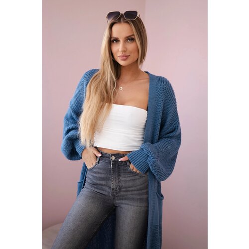 Kesi Włoski Włoski Sweater long cardigan denim Slike