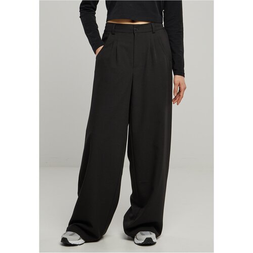 Urban Classics Women&amp;#039;s trousers with ultra-wide pleated front black Slike