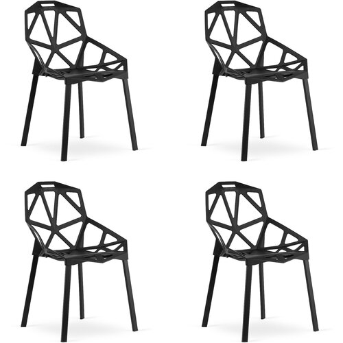 Brandless ESSEN stol - črn x 4, (22030793) Cene