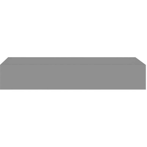  Polica s ladicom siva 60 x 23 5 x 10 cm MDF Slike