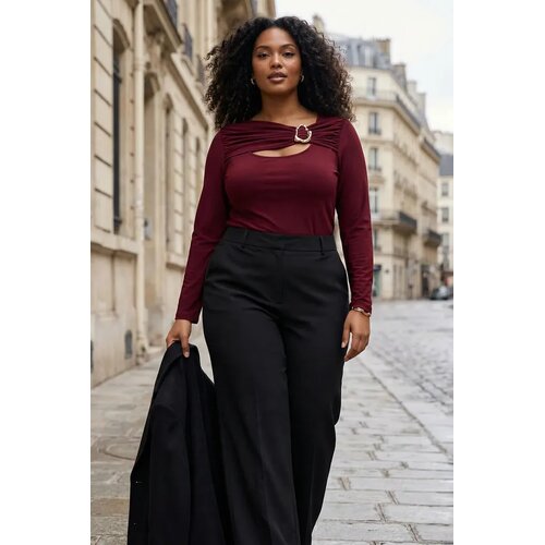 Trendyol Ženska bluza Tbbaw26Af00083, Bordo Cene
