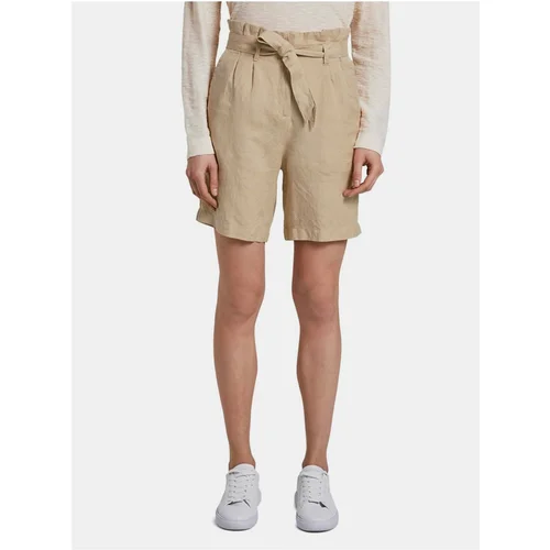 Tom Tailor Beige women's linen shorts - Women's