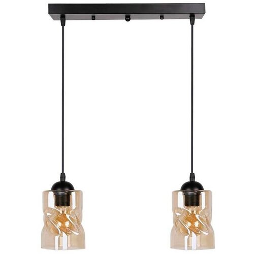 Candellux Lighting Črna viseča svetilka s steklenim senčnikom 10x44 cm Felis - Candellux Lighting Cene
