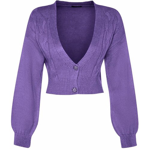 Trendyol Cardigan - Purple - Regular fit Slike