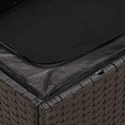  6-dijelni set vrtnih sofa s jastucima crni od poliratana Crna 62 x 62 x 69 cm Slike