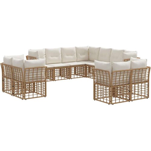  Set vanjskih sofa Prirodna i krema bijela Poliester Cijene