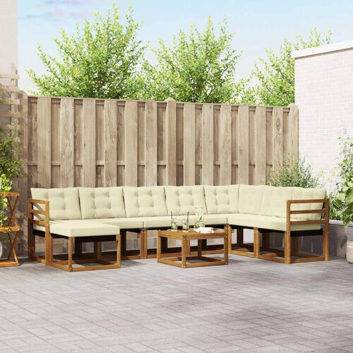  Set vanjskih sofa 9 kom. Prirodna i krem Cene