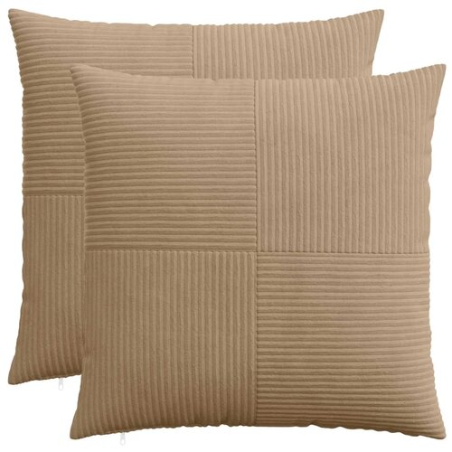  Presvlaka za jastuk 2 pcs ALMELO Smeđa 80 x 80 cm Kord - Smeđa 80 x 80 cm 2 Cijene