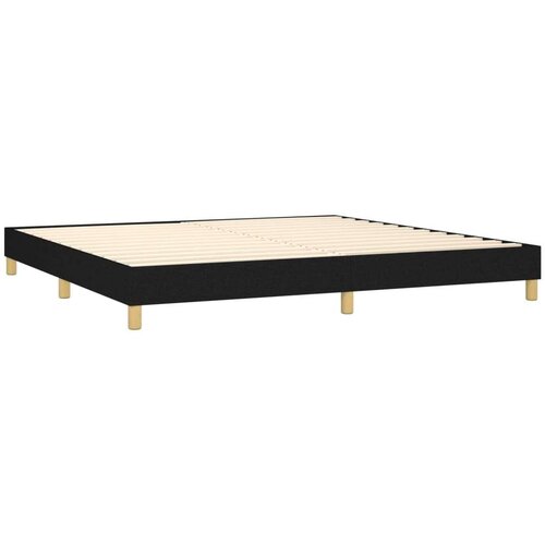  S oprugama i madracem crni 200x200 cm od tkanine Slike