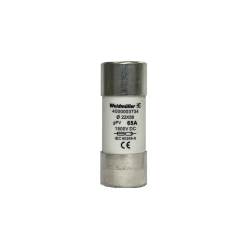 Weidmüller FUSE WSFL 22X58 65A 1K5V GPV finožični osigurač Sadržaj 10 St. Cijene