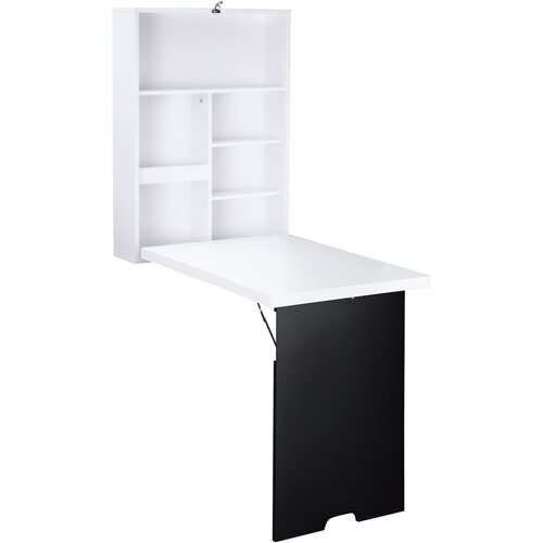 HOMCOM Pisalna miza MDF 60D x 94,5&Scaron; x 147V cm črna+bela, (5000243030) Cene