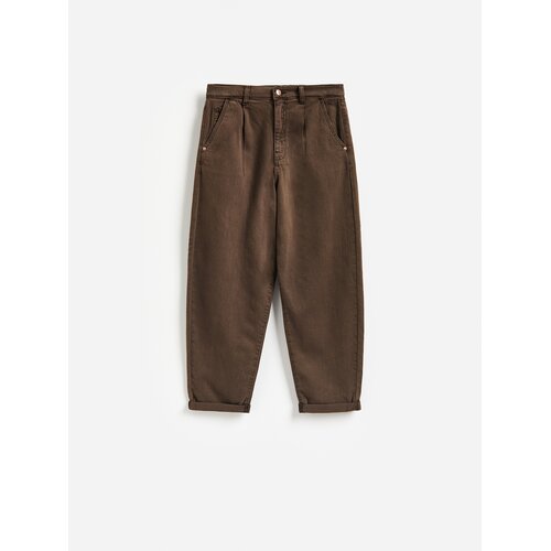 Reserved Barrel leg traperice - dark grey jeans Cene