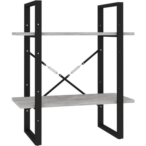 vidaXL Knjižna omara 2-nadstropna betonsko siva 60x30x70 cm iverna pl., (20706037) Cene