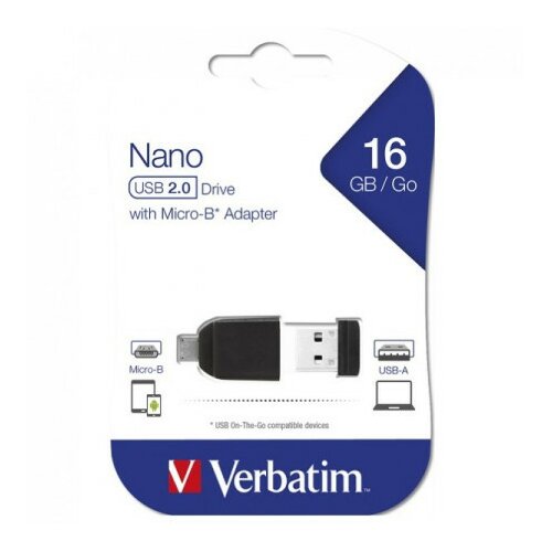 Verbatim USB flash nano/16GB/sa micro OTG sa adapterom ( UFV49821 ) Slike