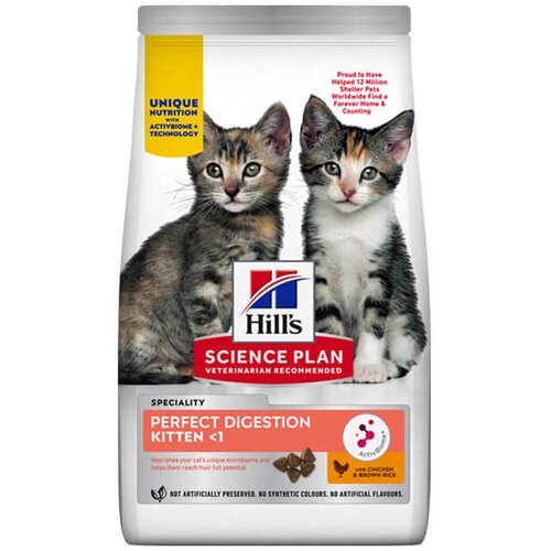Hill’s Science Plan Perfect Digestion Kitten - hrana za mačiće sa piletinom i smeđim pirinčem (1,5kg) Cene
