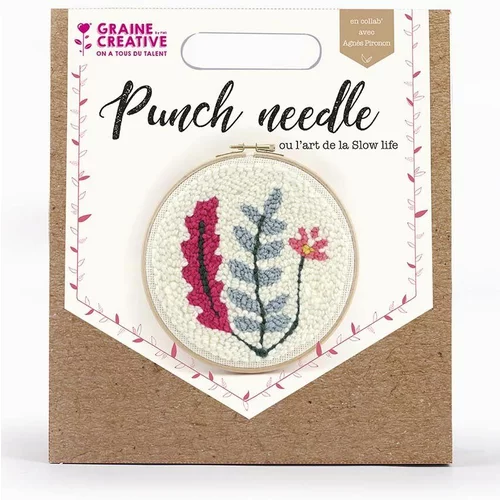 Graine Creative Komplet za vezenje Vegetal Punch Needle Kit