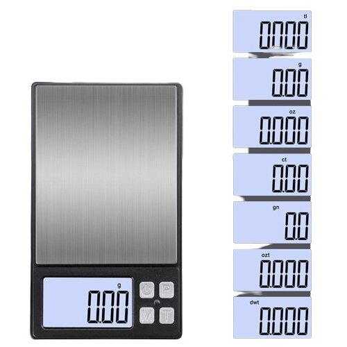INF Digitalna tehtnica, zlatarska tehtnica, natančna tehtnica, zlata tehtnica 500 g/0,1 g Black, (21247861) Cene