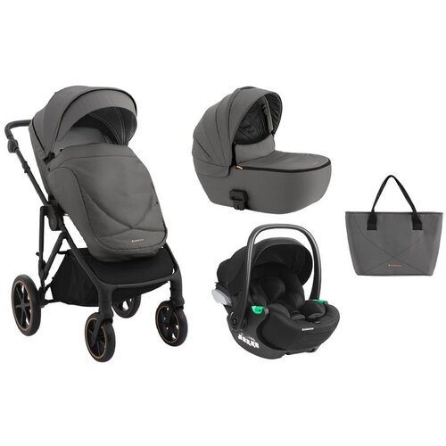 Kikka Boo kolica thea 3in1 premium set sa auto sedištem i-trail i-size i tvrdom korpom grey Cene
