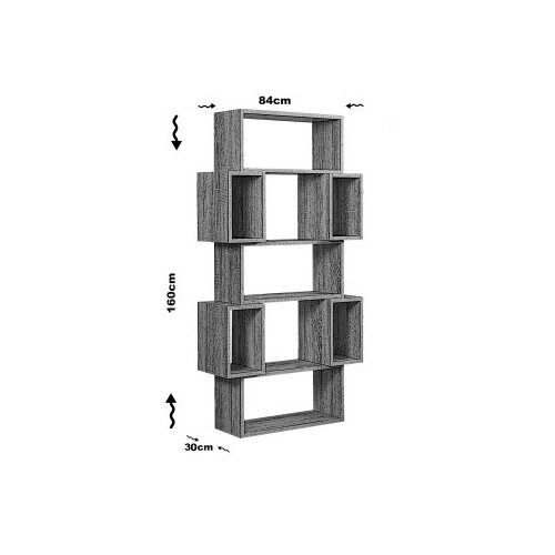  Polica za knjige Box Light Oak Slike