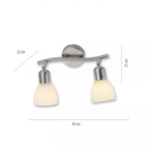 Just LIGHT. 11952-55 - Spot svetiljka KARO 2xE14/40W/230V matni hrom Slike