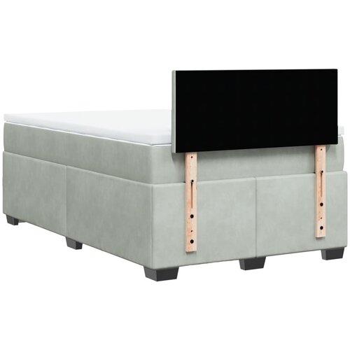 Box spring krevet s madracem svjetlosivi 120x200 cm bar&amp;scaron;unasti Slike