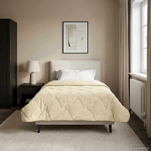  Zimska pokrivača Krema 140 x 220 cm Mikrofibra i teddy flis Cijene