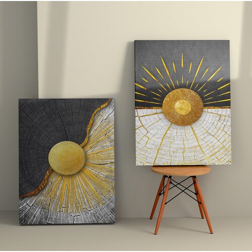 Wallity 2KNV4291 - 50 x 70 multicolor decorative canvas painting (2 pieces) Cene